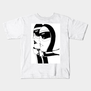 SKI,1966 by Jacqueline Mcculloch , House of Harlequin Kids T-Shirt